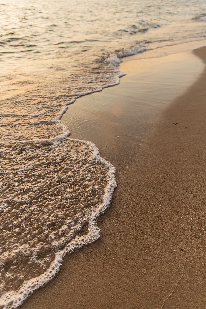 beach, wave, sea, sand, water, HD phone wallpaper