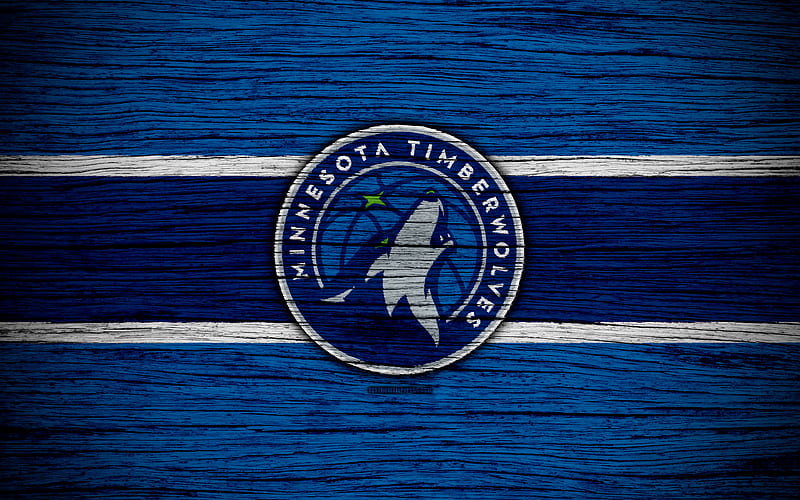 Minnesota Timberwolves, NBA, wooden texture, basketball, Western Conference, USA, emblem, basketball club, Minnesota Timberwolves logo, HD wallpaper