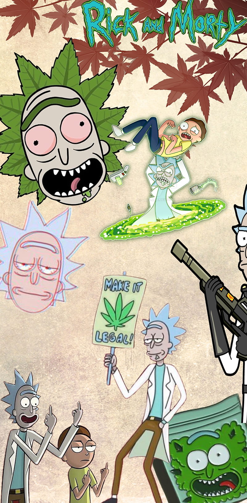 420 Rick and Morty Background