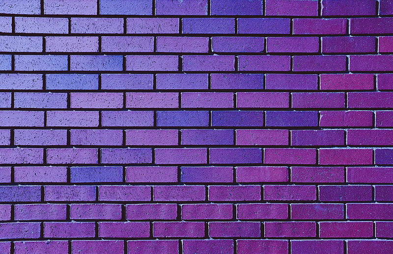 wall, brick, bricks, purple, HD wallpaper