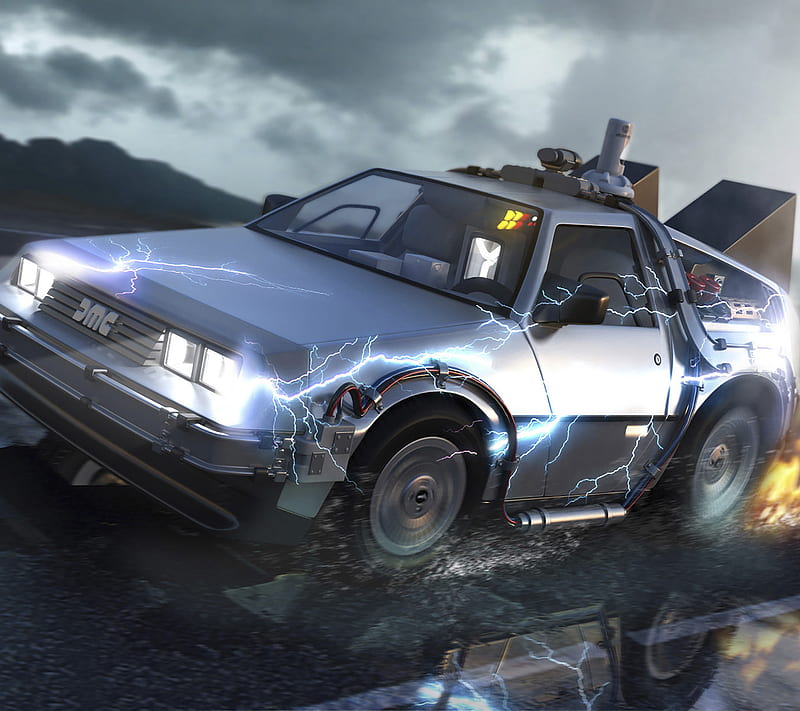 Back to the Future, delorean, future, galaxy, samsung, HD wallpaper