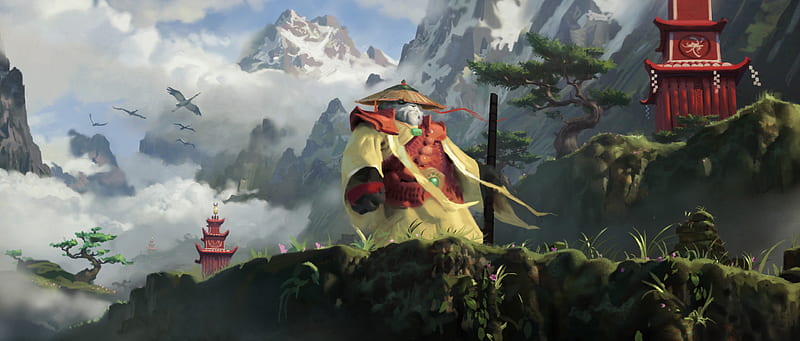 World of Warcraft: Mists of Pandaria's Pandarens are playable. Also, they're pandas, WoW Monk, HD wallpaper