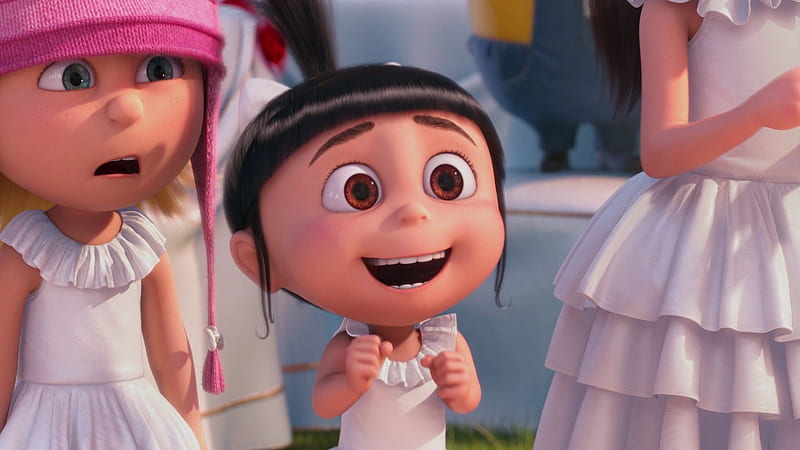 agnes with minions despicable me 2