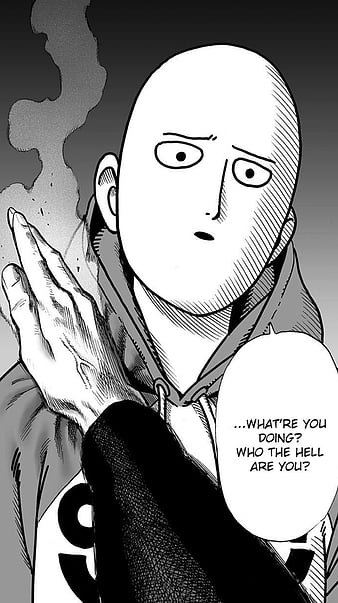 Download Greyscale Funny Anime Saitama Wallpaper