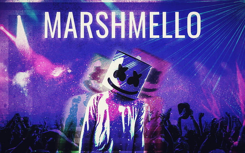 DJ Marshmello, fan art DJ, superstars, Marshmello DJ, guys, Marshmello, HD wallpaper