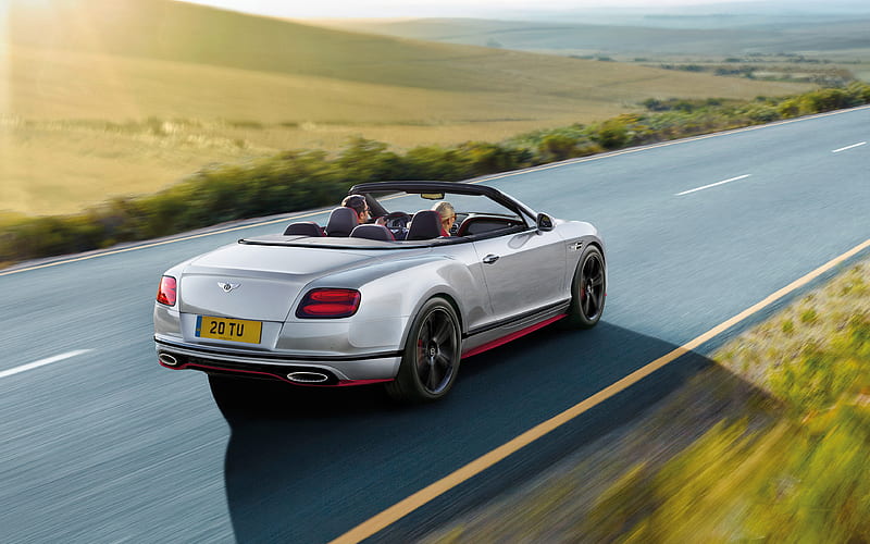 Bentley Continental GT, 2017, Speed Black Edition white convertible, luxury cars, Bentley, HD wallpaper