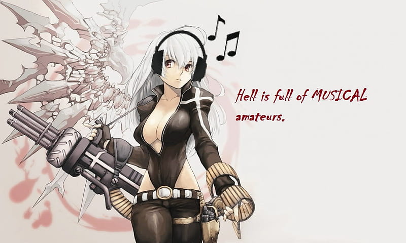 Hell is full of musical amateurs, hell, anime, music, dark, HD wallpaper