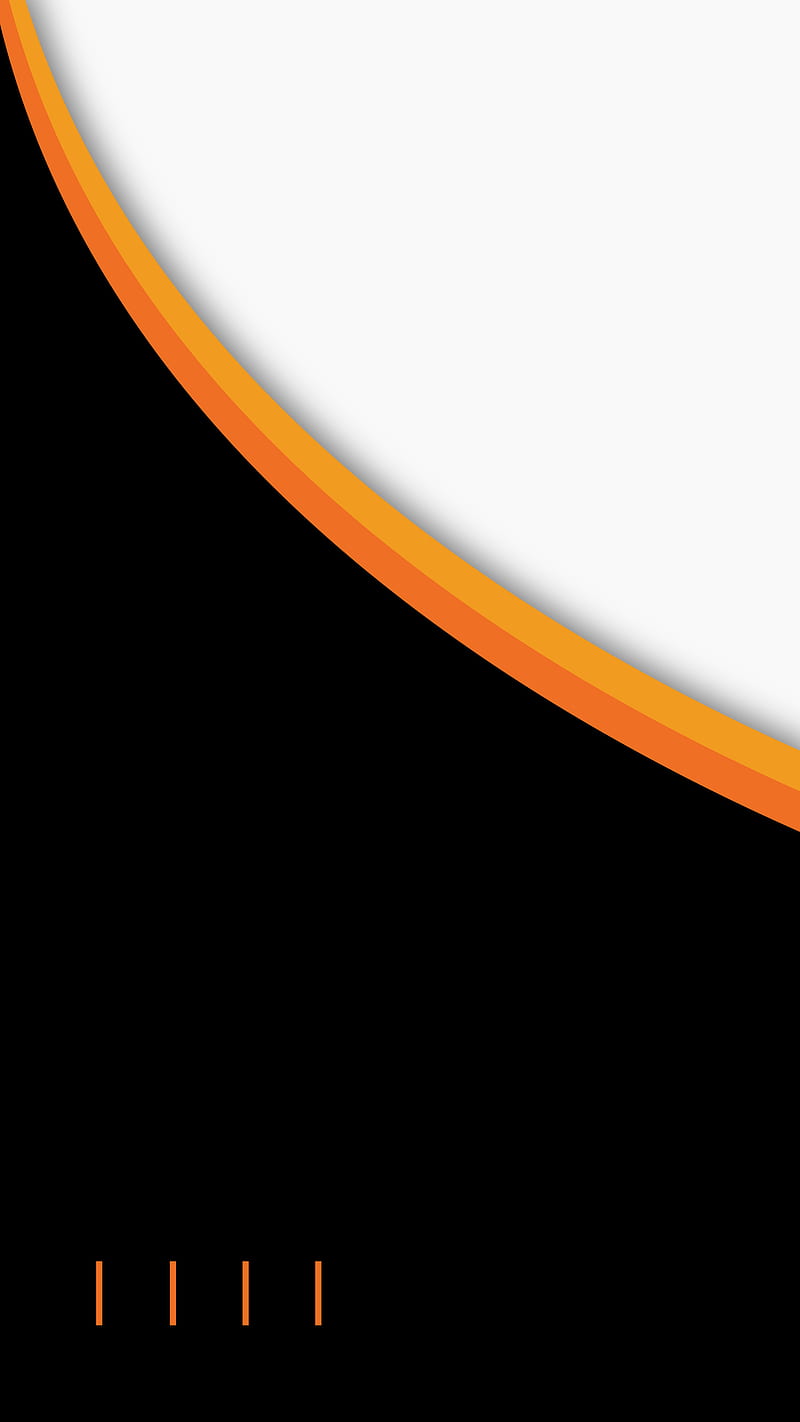 Black& orange Abstract, black, desenho, lines, modern, premium, simple, white, HD phone wallpaper