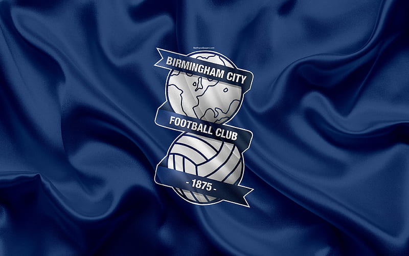 Birmingham City FC, silk flag, emblem, logo Birmingham, England, UK, English football club, Football League Championship, Second League, football, HD wallpaper