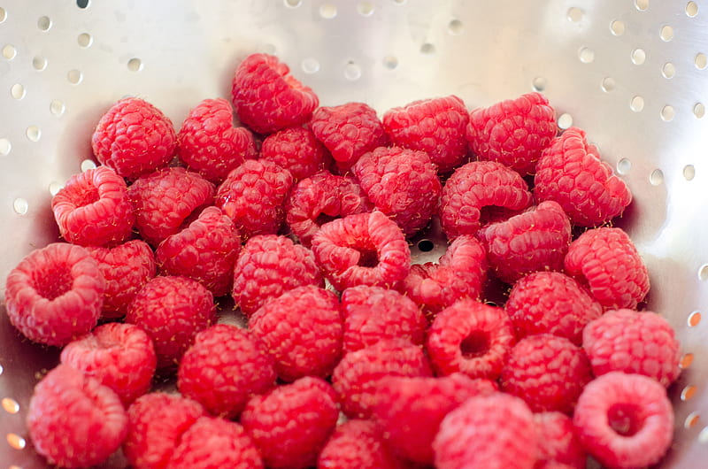 raspberries, berries, ripe, macro, HD wallpaper