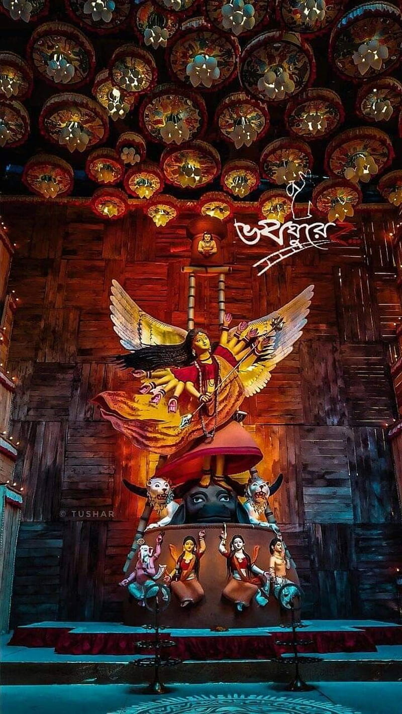 Durga Puja Kolkata, West Bengal, India. Durga puja kolkata, Durga, Durga, HD phone wallpaper