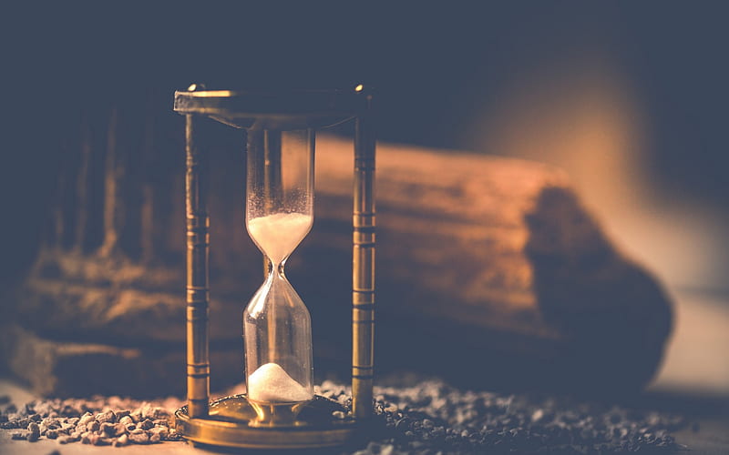 hourglasses, time concepts, old watches, vintage things, HD wallpaper
