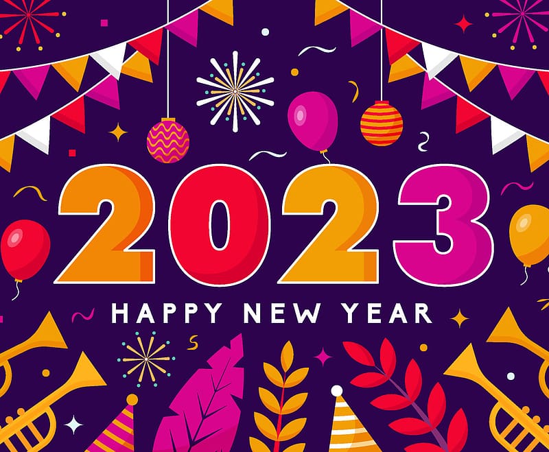 Happy New Year 2023 Background Decoration, HD wallpaper