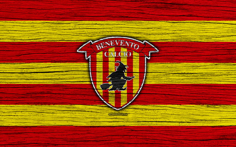 Benevento Serie A, logo, Italy, wooden texture, FC Benevento, soccer, football, Benevento FC, HD wallpaper