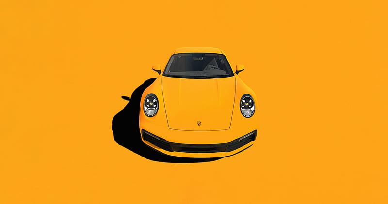 Porsche Car Minimal , porsche, carros, artist, artwork, digital-art, minimalism, minimalist, HD wallpaper