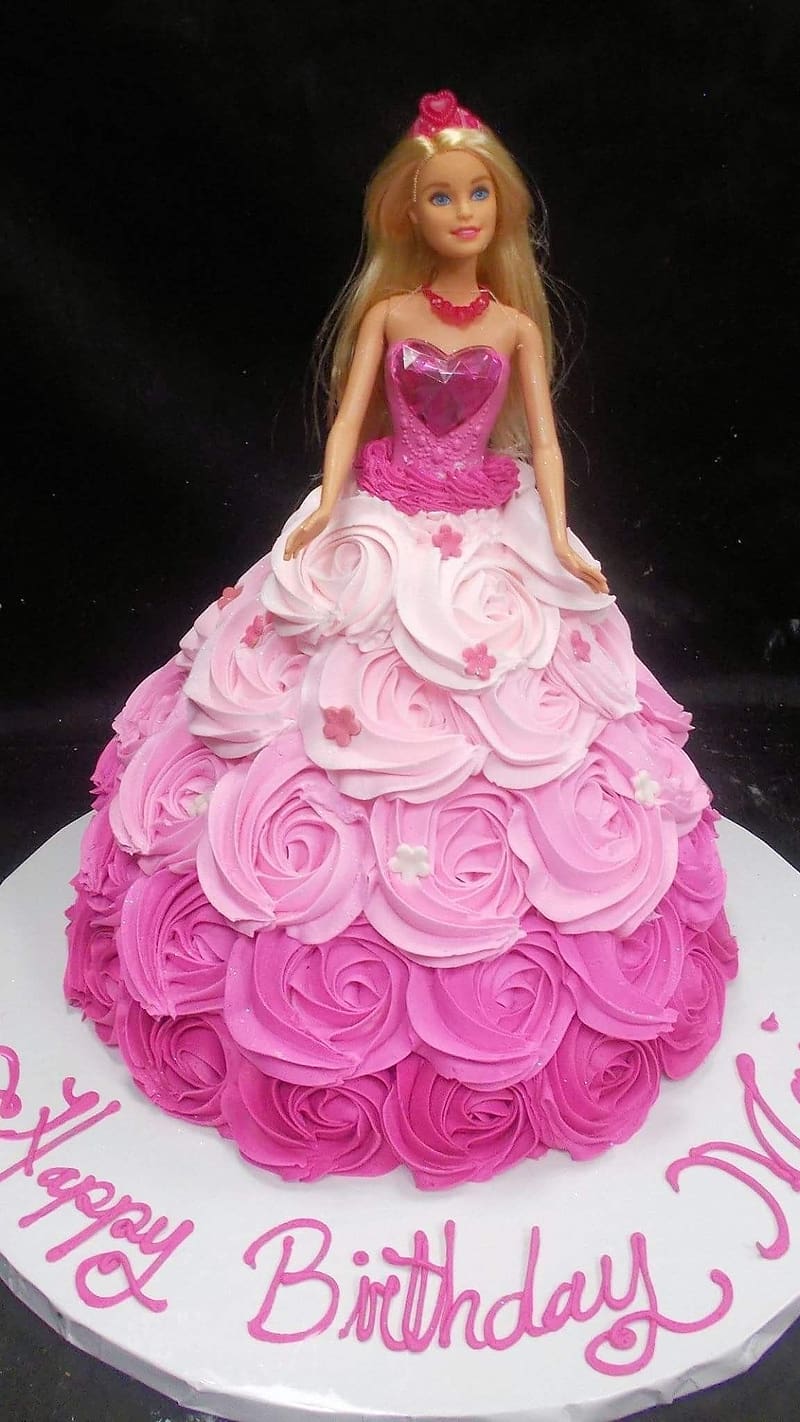Barbie Doll Cake Pink & White Le Torta Cake Shop Aluva - Happy Birthday  Cake Barbie Doll Png, Transparent Png , Transparent Png Image - PNGitem