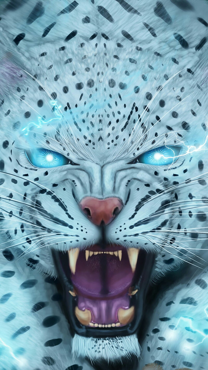 3D Tiger, angry, charged, cool, electric, tiger, HD phone wallpaper