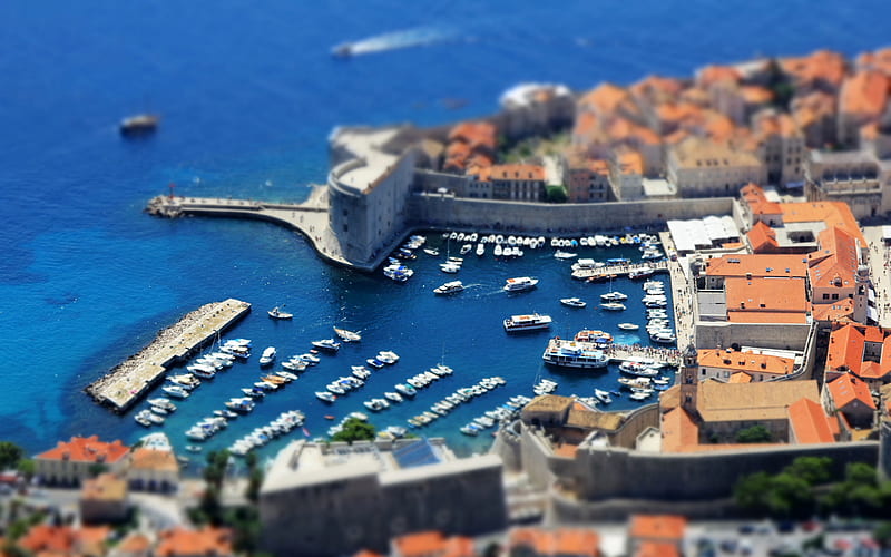 Dubrovnik, summer, resort, white yachts, boats, travel, Croatia, HD wallpaper