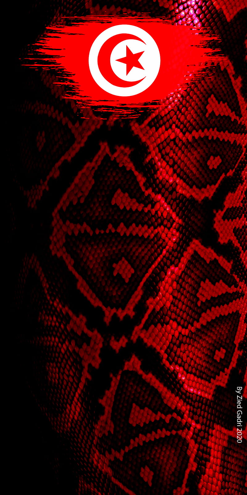 red snake skin wallpaper