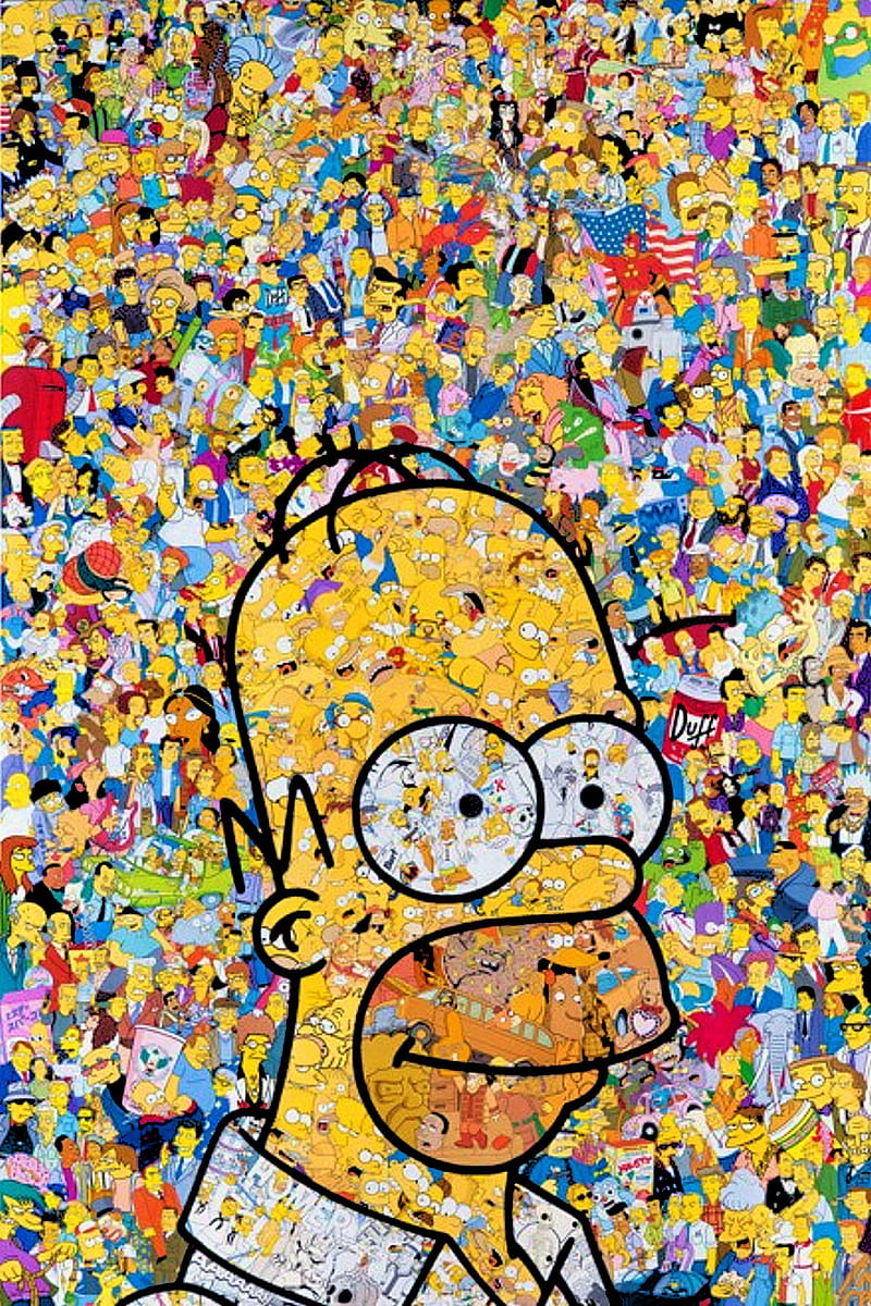 Simpsons Popart, cartoon, comic, comics, homer, HD phone wallpaper