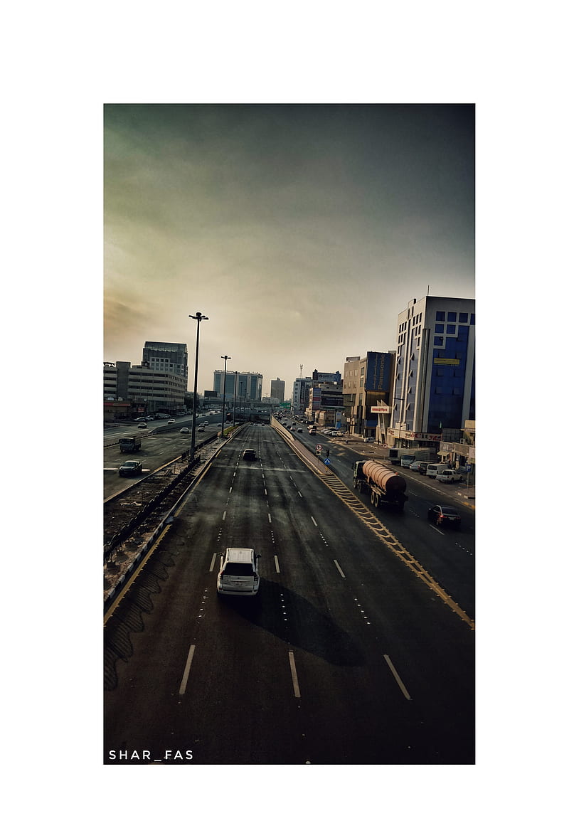 Saudi Arabia, al khobar, bridge view, clouds, highway, sharfas, view, HD phone wallpaper