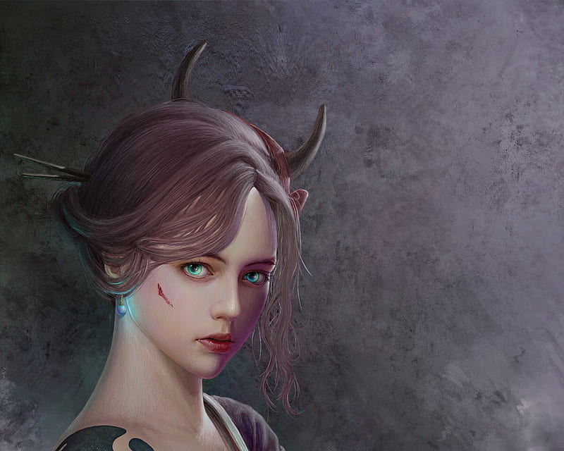 3840x2160px 4k Free Download Demoness Demon Fantasy Frumusete Girl Luminos Face 2006