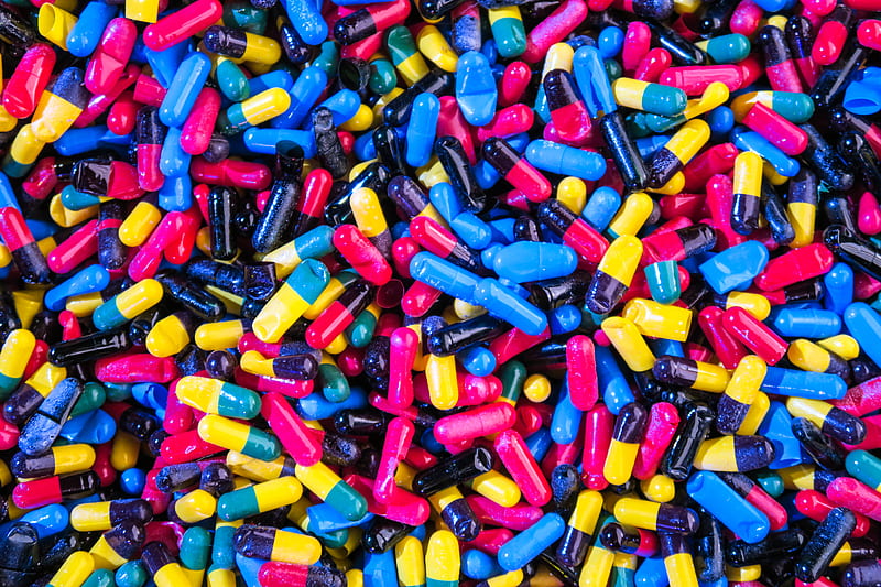 assorted-color pills, HD wallpaper
