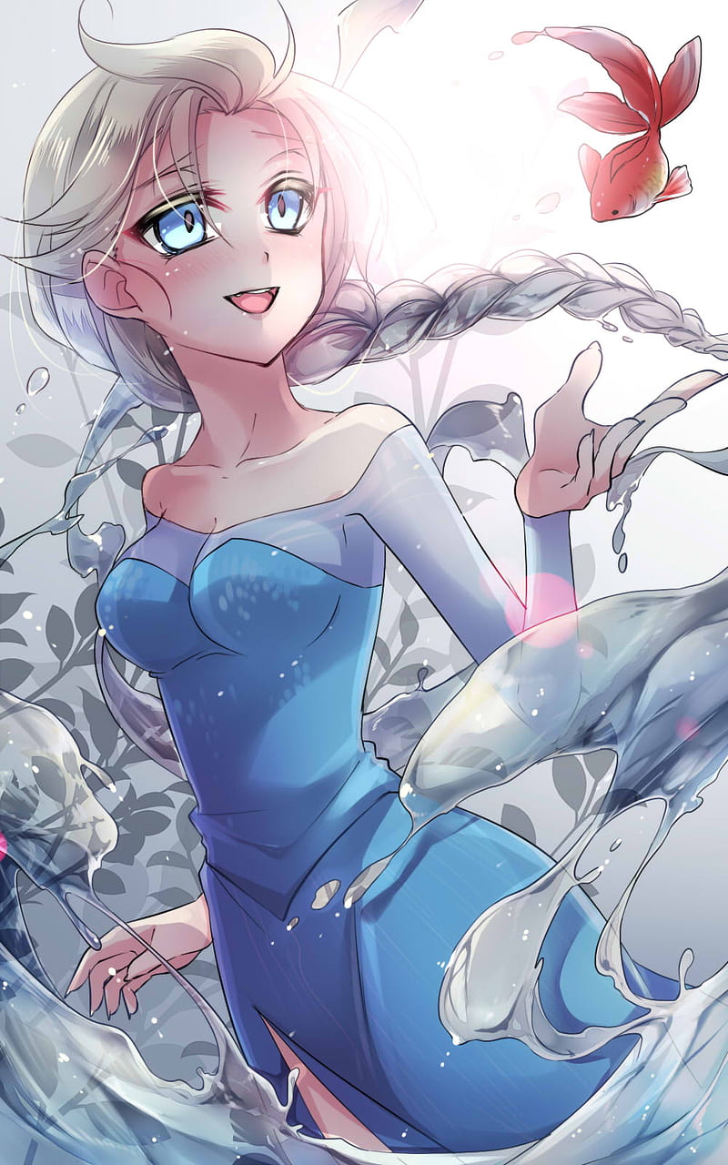cartoon, Frozen (movie), anime girls, anime, blue eyes, HD phone wallpaper