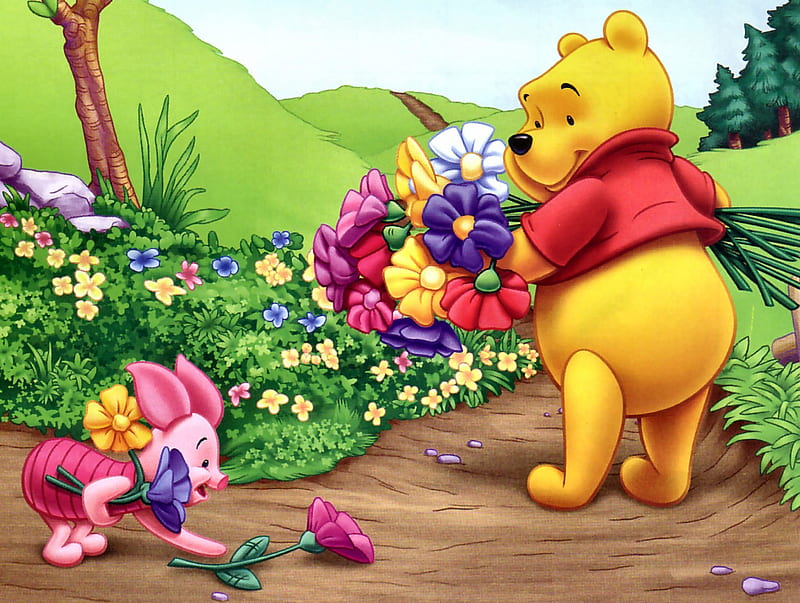 Winnie the Pooh, cartoons, HD wallpaper