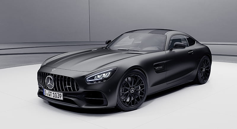 2021 Mercedes-AMG GT Coupe and Roadster Coupe Night Package (Color: Designo Graphite Grey Magno) - Front Three-Quarter , car, HD wallpaper
