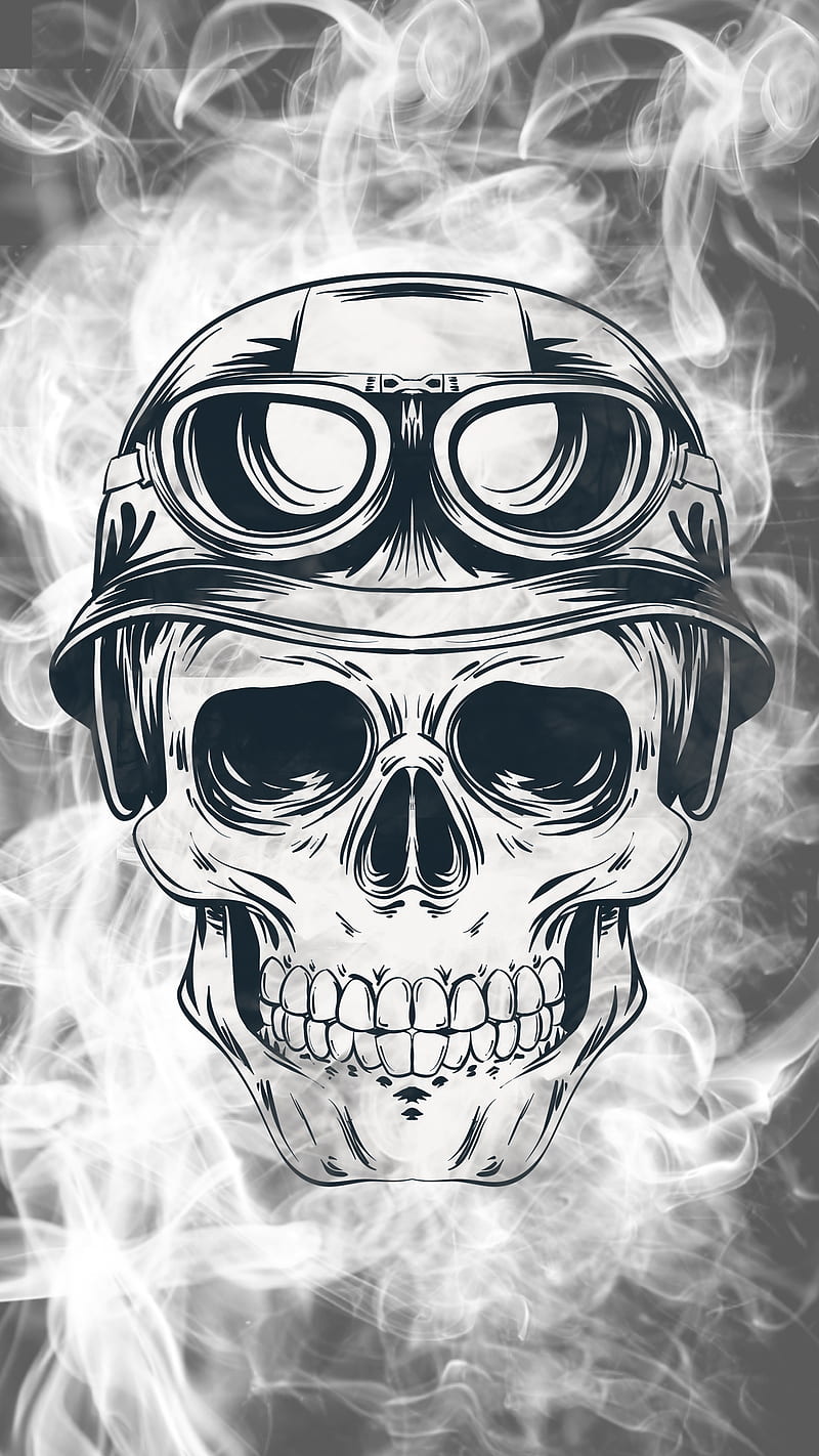 Skull Smoke, air, iron, maiden, pirate, pirates, scary, skulls, spawn, tattoo, HD phone wallpaper