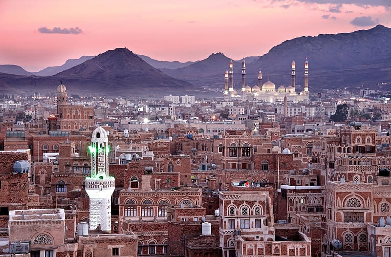 Cities, Minaret, , Sana'a, Yemen, Al Saleh Mosque, HD wallpaper