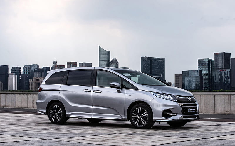 Honda Odyssey Sport Hybrid, parking, 2019 cars, minivans, 2019 Honda Odyssey, japanese cars, Honda, HD wallpaper