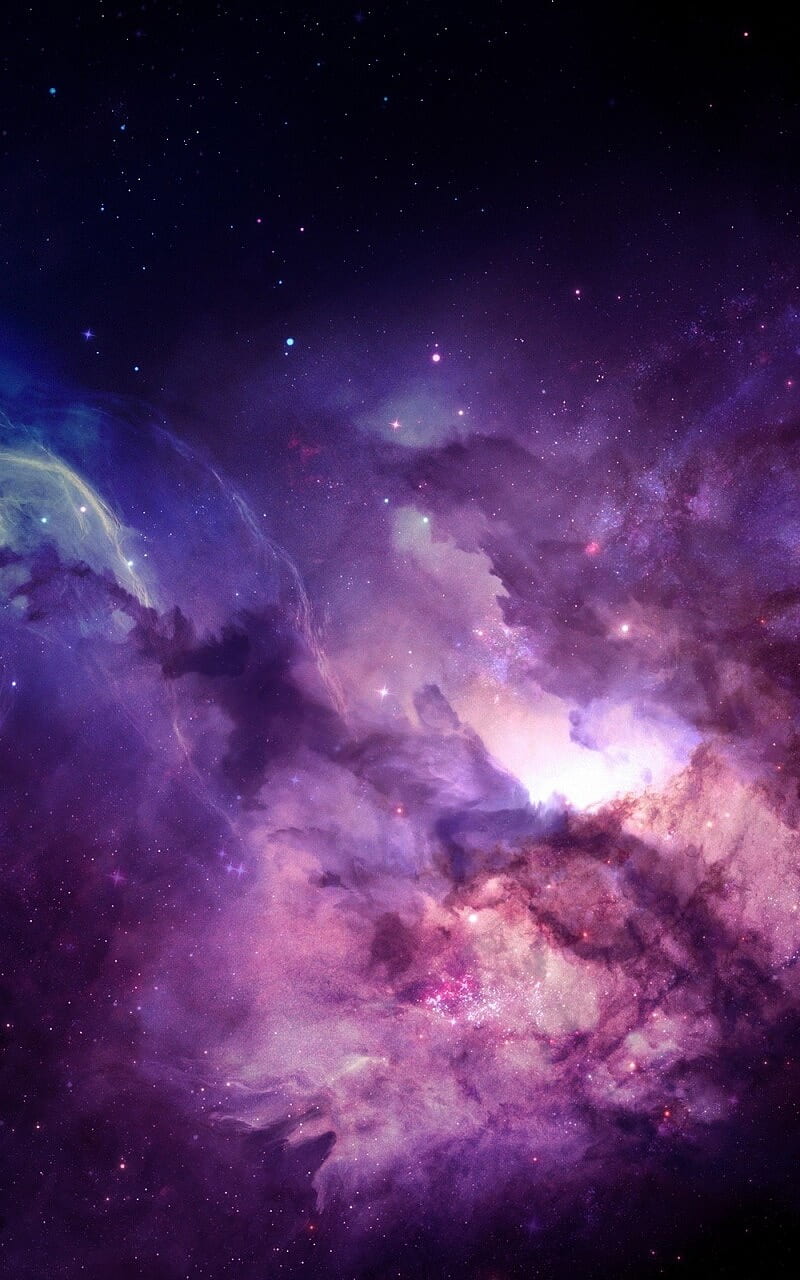 nebula, space, purple, HD phone wallpaper