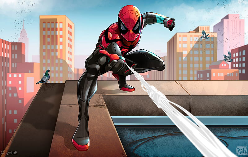 The Superior Spiderman , spiderman, superheroes, artist, artwork, digital-art, artstation, HD wallpaper