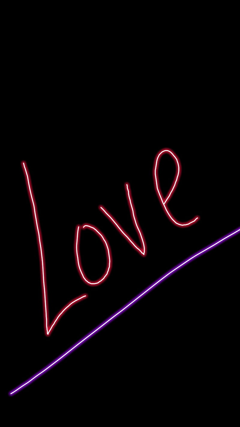 Love, black, colours, full screen, neon, pink, HD phone wallpaper | Peakpx