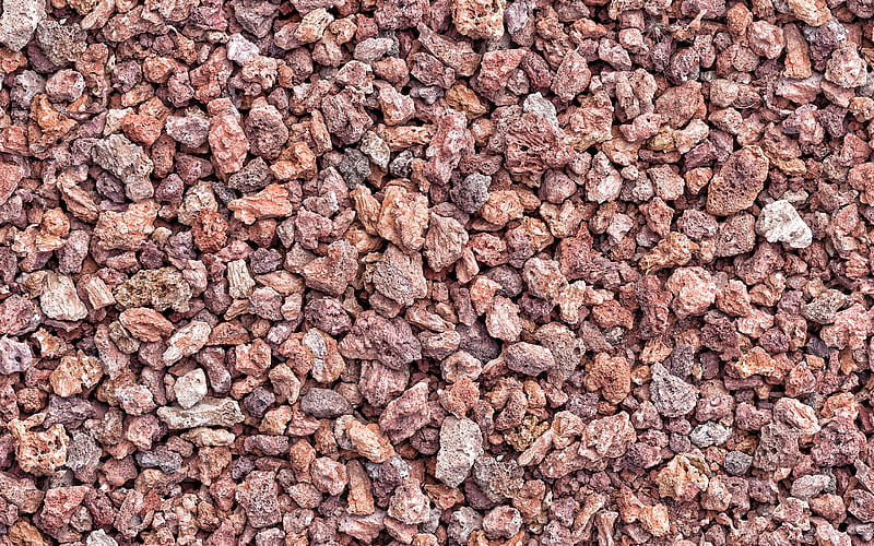 brown gravel texture, brown stone texture, background with stone, brown stones background, HD wallpaper