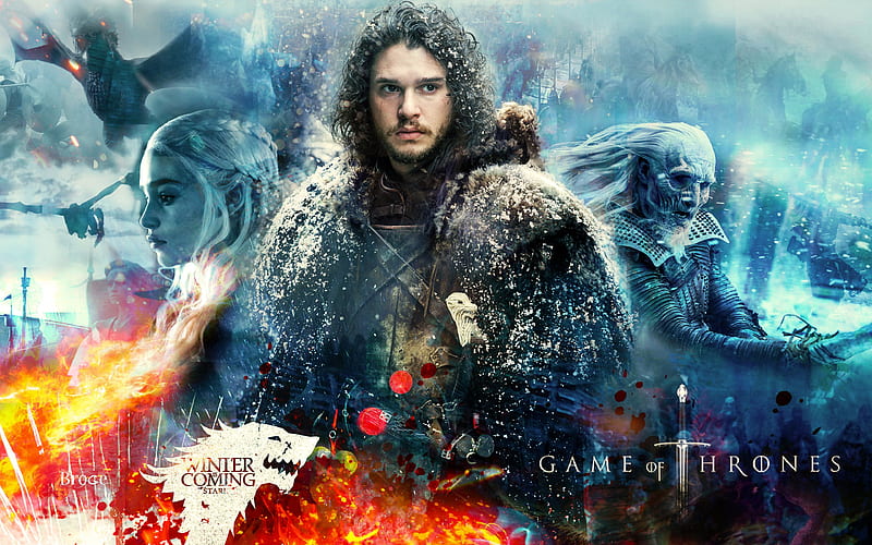 Game of Thrones season 7, 2017, Kit Harington, Jon Snow, HD wallpaper