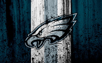 Download wallpapers 4k, Philadelphia Eagles, logo, black stone, NFL, NFC,  american football, USA, art, asphalt texture, East Division for desktop  with resolution 3840x2400. High Quality HD pictures wallpapers