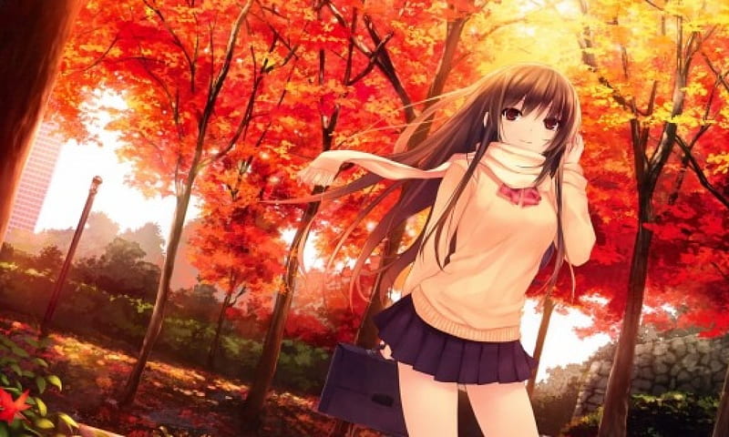 Autumn Anime Wallpapers  Wallpaper Cave