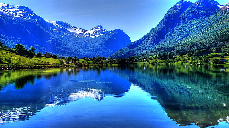 Norwegian Nuance, pristine, oldevatnet, clear, deep, bonito, smooth, blue, HD wallpaper