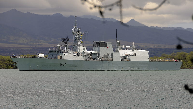 Frigate HMCS Ottawa, halifax, ottawa, hmcs, sea, frigate, canadian, missile, warship, canada, HD wallpaper
