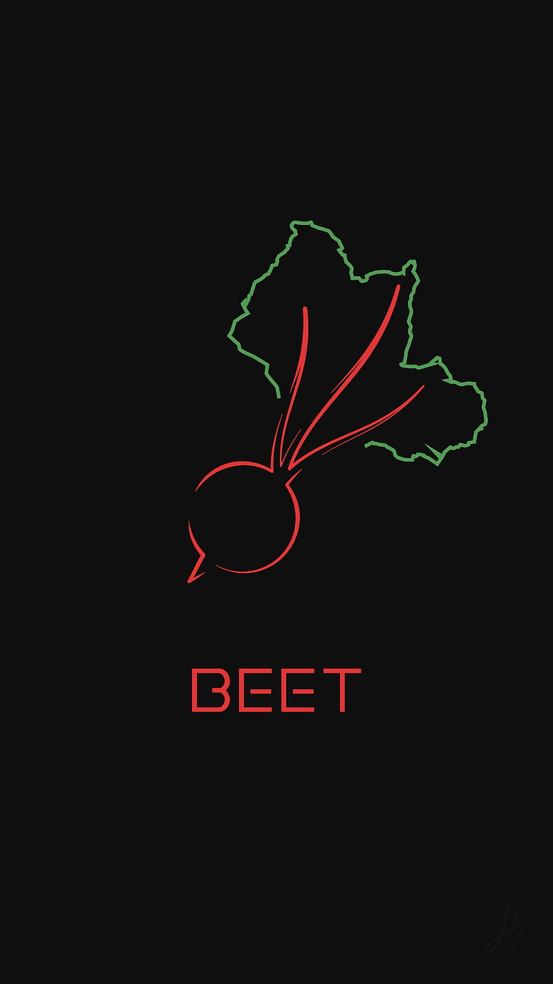 Beet, 30c, black, line art, love, minimalist, red, vegetable, what, HD phone wallpaper