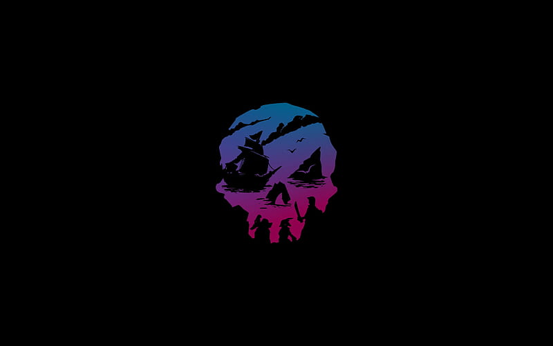 Sea of Thieves logo minimal, 2019 games, Sea of Thieves, HD wallpaper