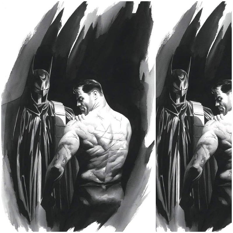 Scarred Bruce Wayne, alexross, batman, brucewayne, HD phone wallpaper