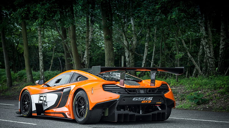 Car McLaren McLaren 650S GT3 Orange Race Car Cars, HD wallpaper