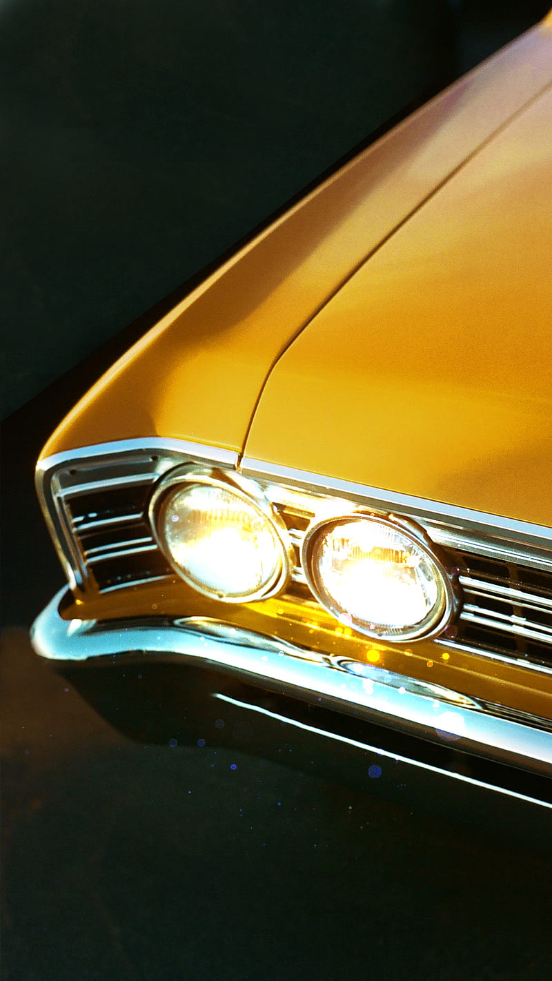 Car Light Yellow, carros, vehicles, HD phone wallpaper