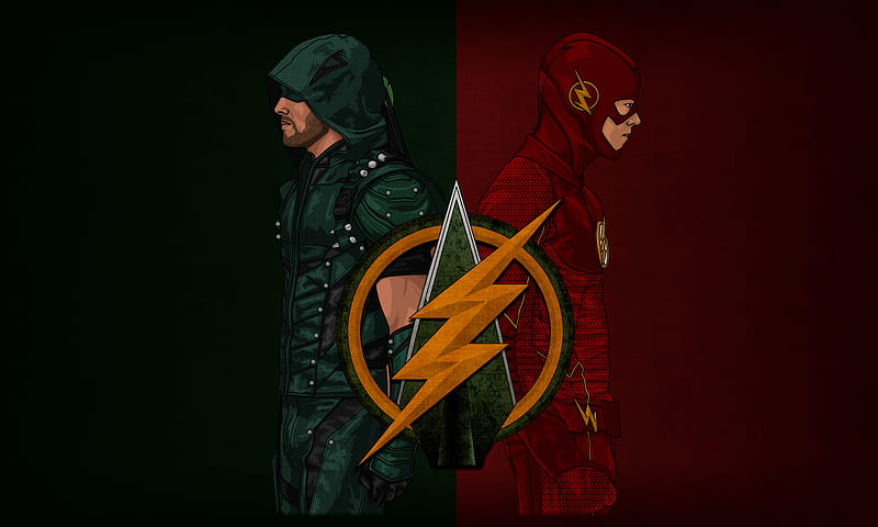 Arrow Flash Artwork , arrow, flash, tv-shows, HD wallpaper