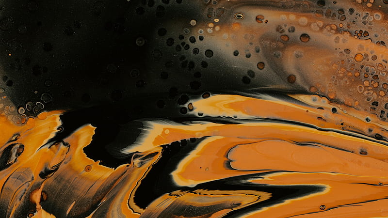 Black & Yellow Digi Art, HD wallpaper