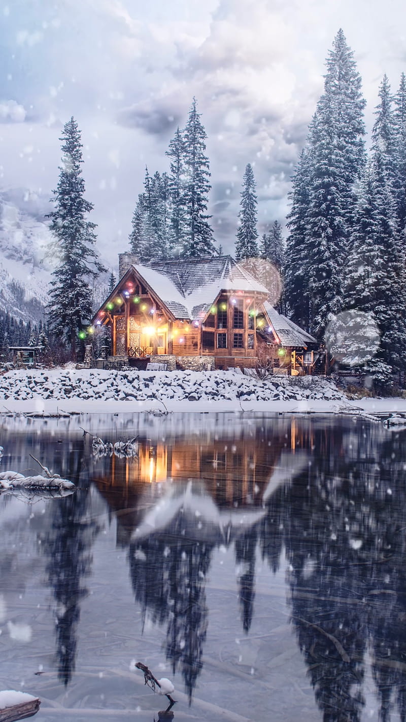Christmas Cabin  Winter  Nature Background Wallpapers on Desktop Nexus  Image 2048650